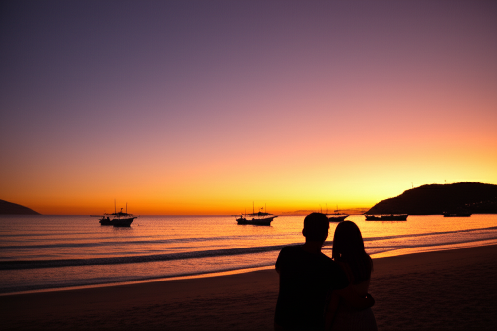 Pôr do Sol em São Sebastião: O Espetáculo de Luz que Encanta Pescadores e Corações