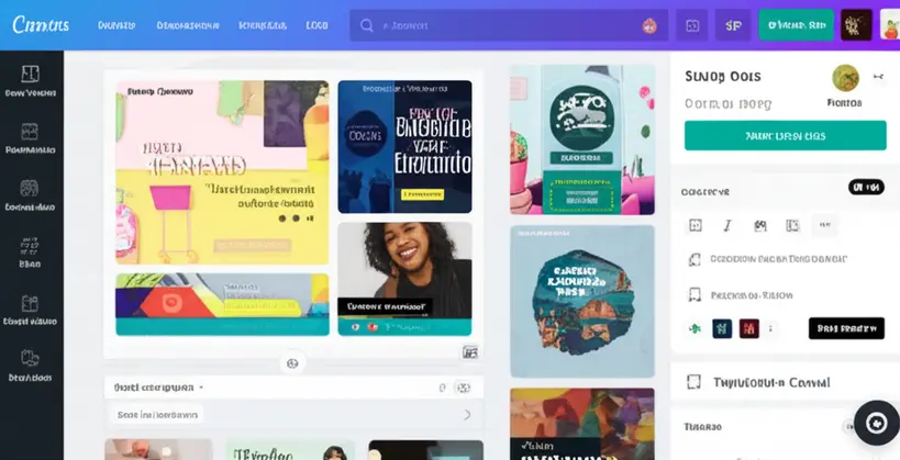 Tela do Canva mostrando opções de design para redes sociais