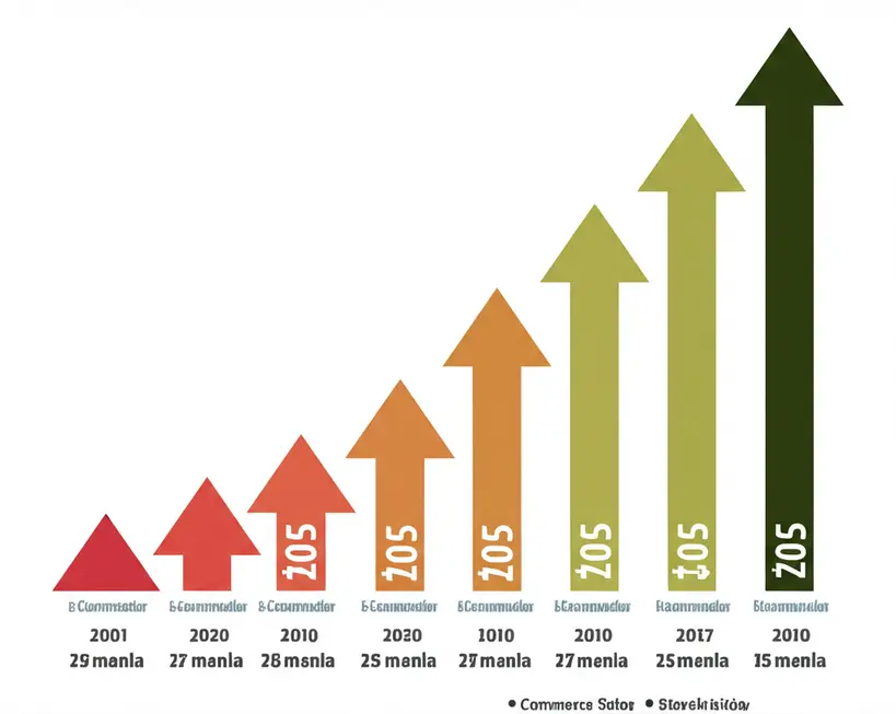 Gráfico de crescimento do e-commerce na Black Friday Gráfico mostrando o crescimento do faturamento do e-commerce brasileiro na Black Friday