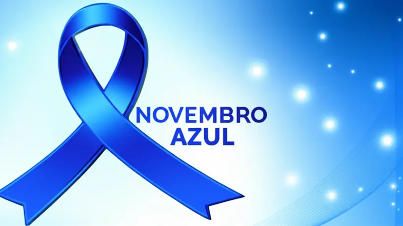 Símbolo Novembro Azul laço azul Laço azul símbolo da campanha Novembro Azul para conscientização